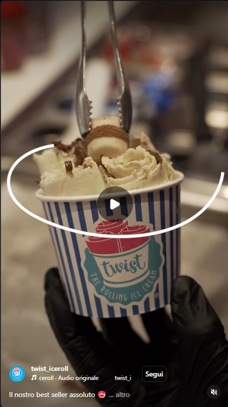 Ice Roll reel Twist - the rolling ice cream - Ice Roll e Fluffy Pancake nel Salento a Casarano